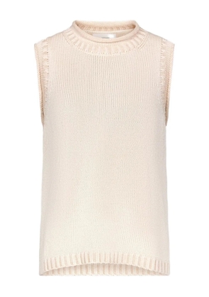 LouLou de Saison Effy ribbed collar sleeveless top - Neutrals