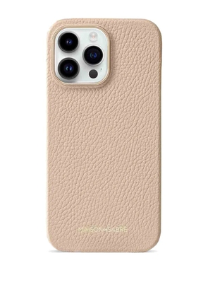 MAISON de SABRÉ iPhone 15 Pro Max leather phone case - Neutrals