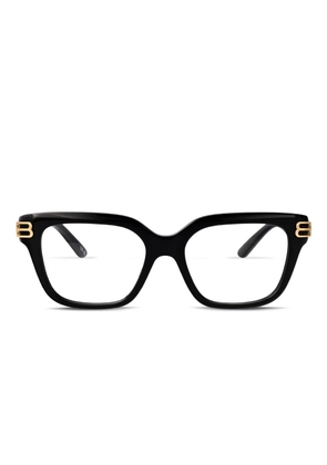 Balenciaga Eyewear logo rectangle-frame glasses - Black