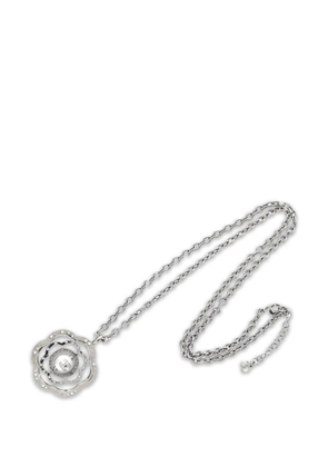 CHANEL Pre-Owned 1986-1988 camellia-motif necklace - Silver