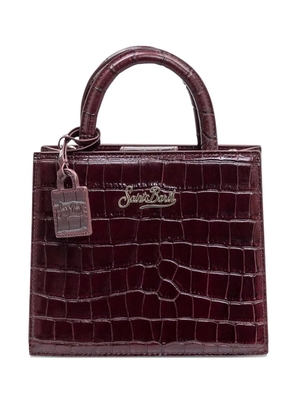 MC2 Saint Barth mini croc-embossed satchel bag - Red