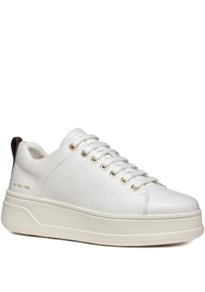 Geox platform gold-eyelet sneakers - White