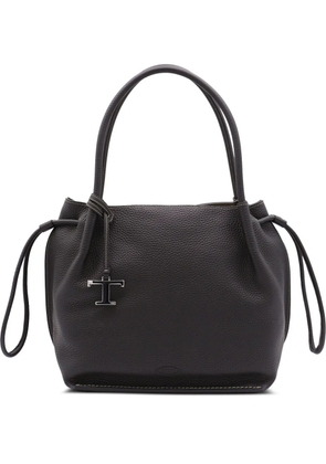Tod's drawstring leather tote bag - Black