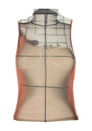 Jean Paul Gaultier printed high-neck top - Neutrals