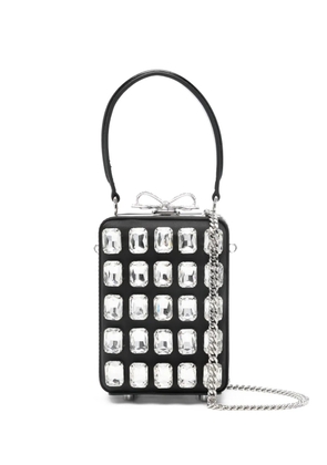 Self-Portrait micro crystal-embellished tote bag - Black