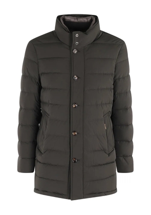 Moorer Calegari-KN quilted button coat - Brown