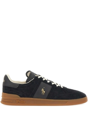 Polo Ralph Lauren logo-detail leather sneakers - Black