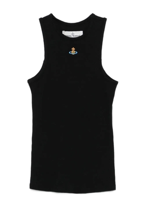Vivienne Westwood 90s orb-embellished ribbed tank top - Black