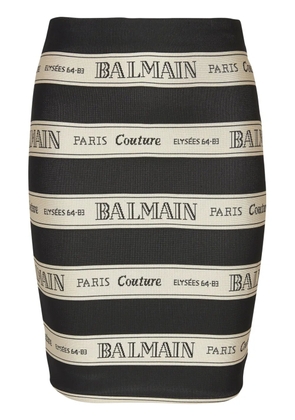 Balmain Jacquard Skirt - Black