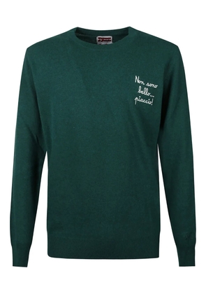 MC2 Saint Barth ribbed embroidery heron sweatshirt - Green