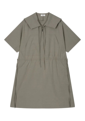 TOMBOY sailor-collar drawstring mini dress - Green