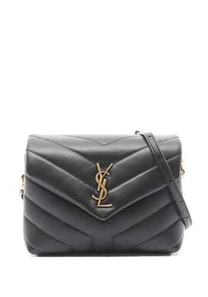 Saint Laurent Pre-Owned 2010s Loulou Toy chevron leather shoulder bag - Black