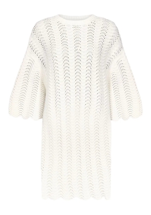 LouLou de Saison Wafa crew-neck midi dress - White