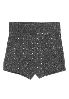 PINKO embellished knit shorts - Grey