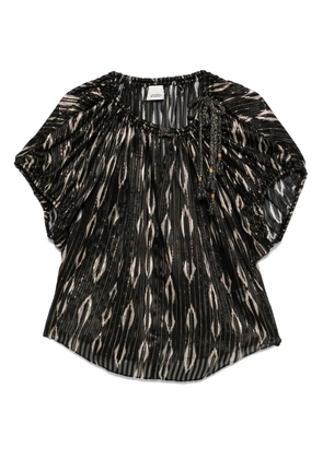 ISABEL MARANT metallic-threading blouse - Black