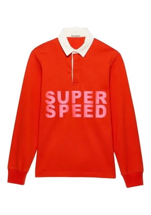 JW Anderson long-sleeve contrast polo shirt - Red