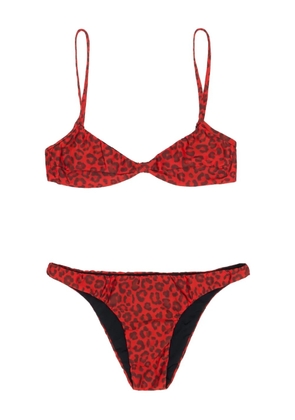 Bimba y Lola Mónica leopard-print bikini - Red