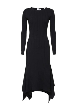 St. John ribbed long-sleeve maxi dress - Black