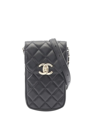 CHANEL Pre-Owned 2019 CC Quilted Lambskin Phoe Case crossbody bag - Black