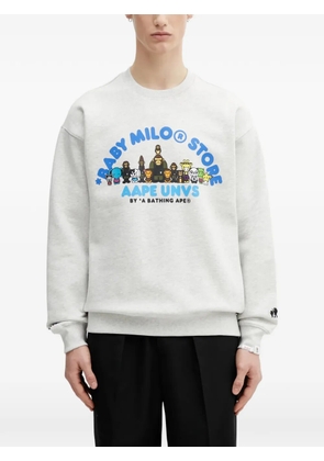 AAPE BY *A BATHING APE® x Baby Milo Store AAPEUNVS crew neck sweatshirt - Grey