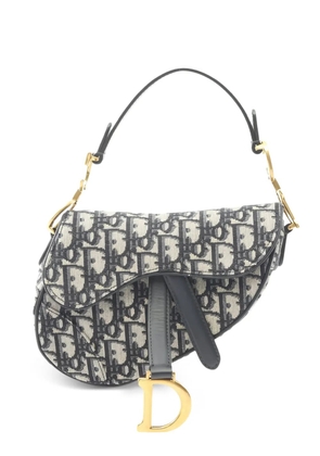 Christian Dior Pre-Owned Mini Saddlebag jacquard bag - Blue