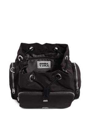 Bimba y Lola pocket drawstring bucket bag - Black