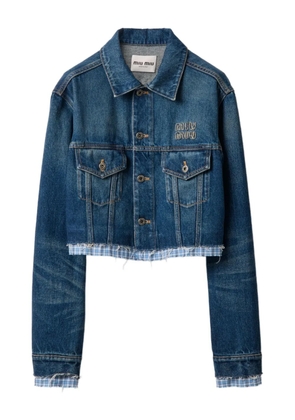 Miu Miu washed denim jacket - Blue