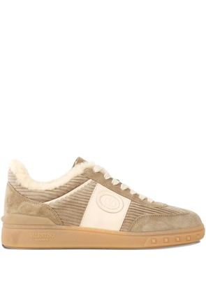 Valentino Garavani ribbes lace-up sneakers - Neutrals