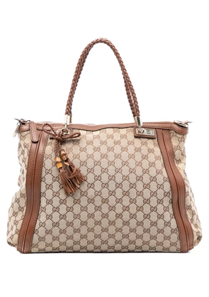 Gucci Pre-Owned 2016-2026 Large GG Canvas Bella satchel - Brown