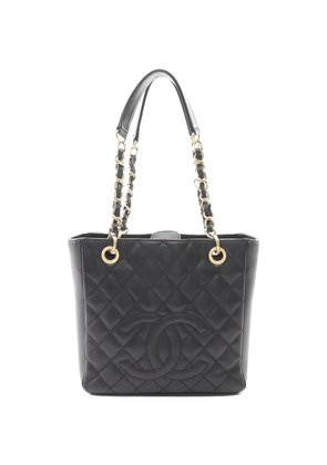 CHANEL Pre-Owned 2012 Petite Shopping matelasse shoulder bag - Black