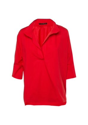 Carolina Herrera Vintage cotton oversized blouse - Red