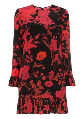 Valentino Garavani floral print long-sleeve minidress - Black