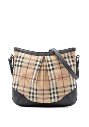 Burberry Pre-Owned 2000-2017 Haymarket Check Coated Canvas Hartham crossbody bag - Brown