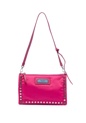 Prada Pre-Owned 2013-2025 Tessuto Studded Etiquette shoulder bag - Pink