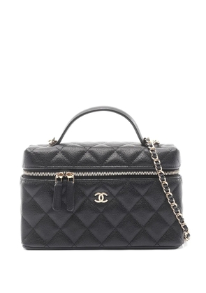CHANEL Pre-Owned 2021 matelasse vanity bag - Black