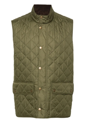 Barbour diamond-quilted logo-embroidered gilet - Green