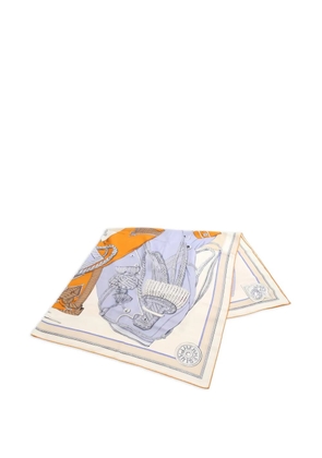 Hermès Pre-Owned 2000s print-detail cashmere scarf - Blue