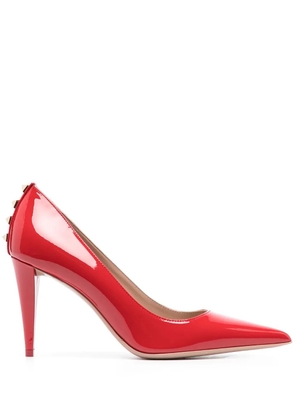Valentino Garavani Rockstud patent-leather pumps - Red