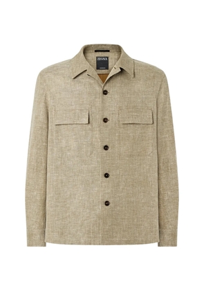 Zegna chest-pocket shirt jacket - Green