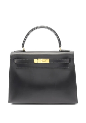 Hermès Pre-Owned 1996 gold-tone hardware leather handbag - Black