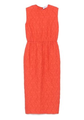 Harris Wharf London crinkled gathered midi dress - Orange