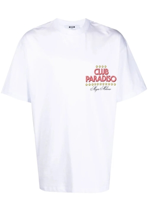 MSGM graphic-print short-sleeve T-shirt - White