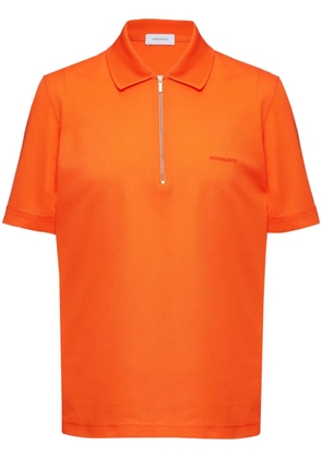 Ferragamo half-zip polo top - Orange