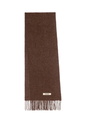 Jacquemus logo-patch scarf - Brown