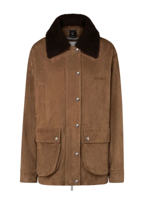 Halfboy suede corduroy-collar jacket - Brown