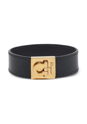 Ferragamo Pre-Owned Gancini leather bracelet - Black