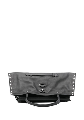 Zanellato foldover studded tote bag - Black