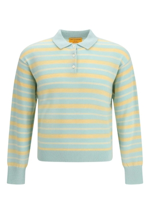 Guest In Residence striped ribbed polo shirt - Blue