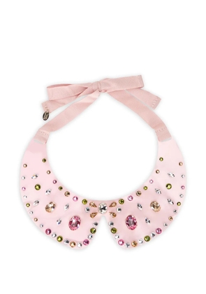 RED(V) embellished bow necklace - Pink