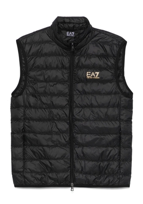 Ea7 Emporio Armani logo-print padded gilet - Black